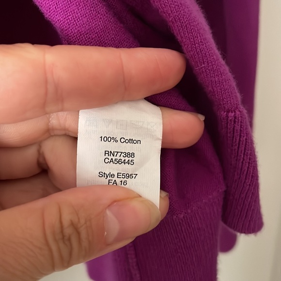 Zara Cotton Cardigan Wine Color - Picture 5 of 6